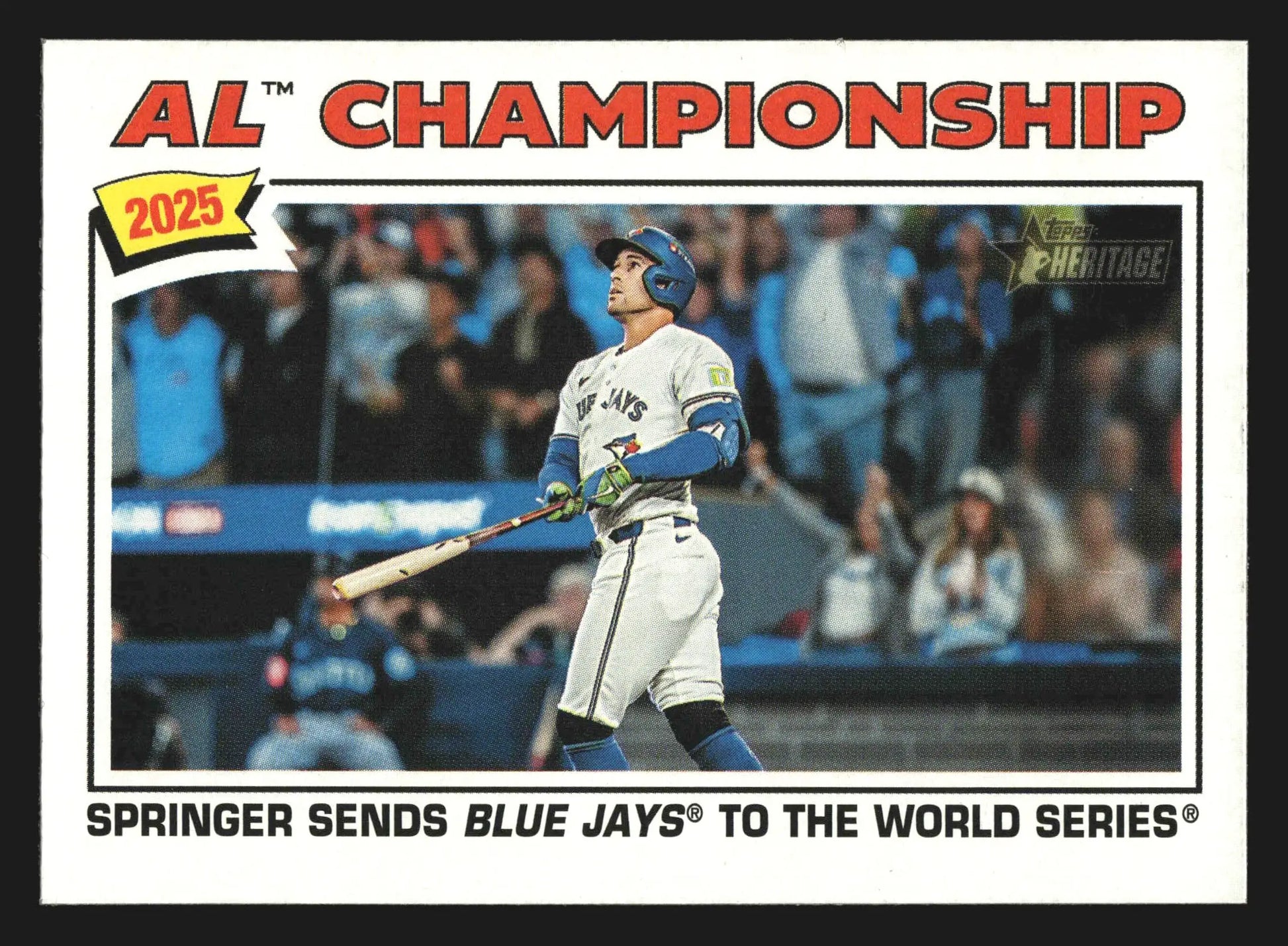 2026 Topps Heritage #276 George Springer AL Championship Toronto Blue Jays - Baseball Card Single