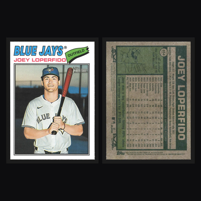 2026 Topps Heritage #354 Joey Loperfido Toronto Blue Jays - Baseball Card Single