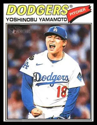 2026 Topps Heritage #371 Yoshinobu Yamamoto Image Variation SSP - Baseball Card Single
