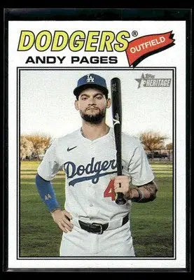 2026 Topps Heritage Andy Pages #235 Los Angeles Dodgers - Baseball Card Single