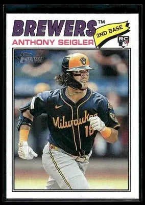 2026 Topps Heritage Anthony Seigler #128 RC Milwaukee Brewers - Baseball Card Single