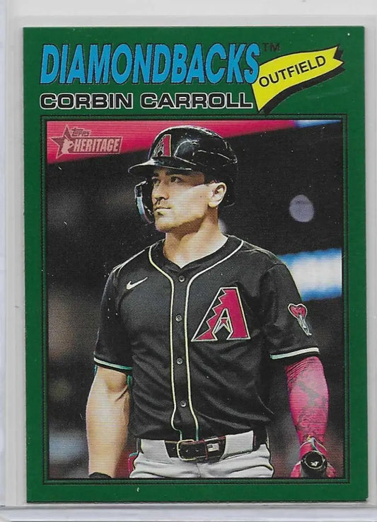 2026 Topps Heritage Baseball - Corbin Carroll #383 Green Border Diamondbacks C-2 - Trading Card Singles