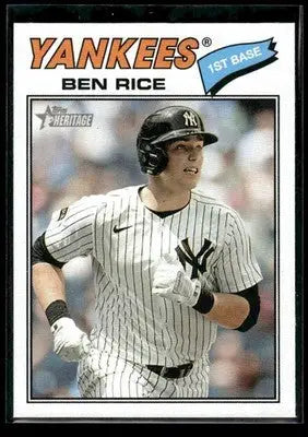2026 Topps Heritage Ben Rice #189 New York Yankees - Baseball Card Single