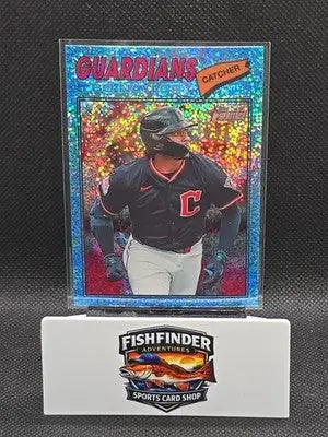 2026 Topps Heritage - Bo Naylor #256 Chrome Light Blue Sparkle Refractor - Baseball Card Single