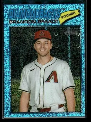 2026 Topps Heritage Brandon Pfaadt #126 Chrome Light Blue Sparkle Ref - Baseball Card Single
