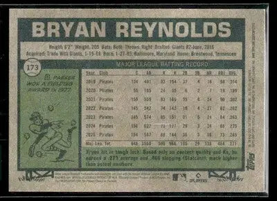 2026 Topps Heritage Bryan Reynolds #173 Pittsburgh Pirates - Baseball Card Single