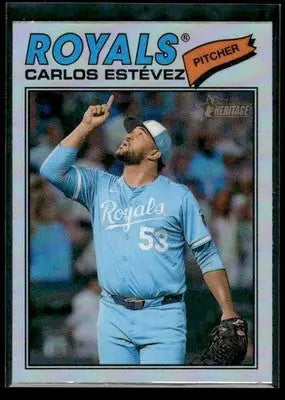 2026 Topps Heritage Carlos Estévez #314 Chrome Refractors Kansas City Royals - Baseball Card Single