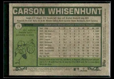 2026 Topps Heritage Carson Whisenhunt #79 Chrome Refractors RC Giants - Baseball Card Single