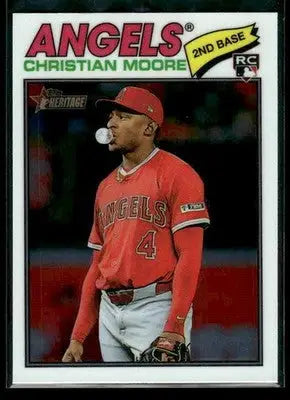 2026 Topps Heritage Christian Moore #249 Chrome RC Los Angeles Angels - Baseball Card Single
