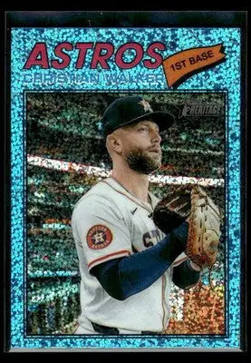 2026 Topps Heritage Christian Walker #217 Chrome Light Blue Sparkle Refr Astros - Baseball Card Single