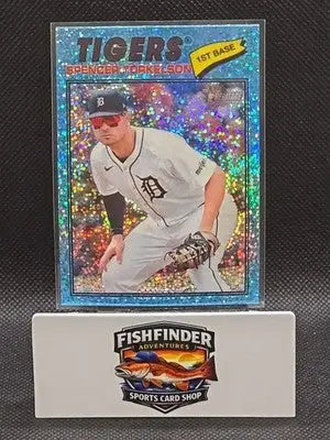 2026 Topps Heritage Chrome Light Blue Sparkle #106 Spencer Torkelson - Baseball Card Single