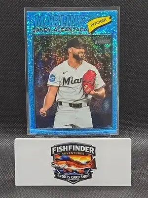 2026 Topps Heritage Chrome Light Blue Sparkle #76 Sandy Alcantara - Baseball Card Single