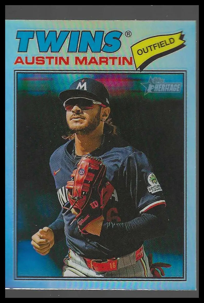 2026 Topps Heritage Chrome Refractors #44 Austin Martin - Baseball Card Single