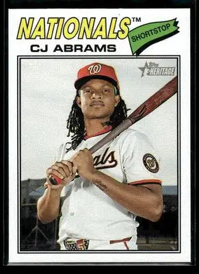 2026 Topps Heritage CJ Abrams #349 Washington Nationals - Baseball Card Single