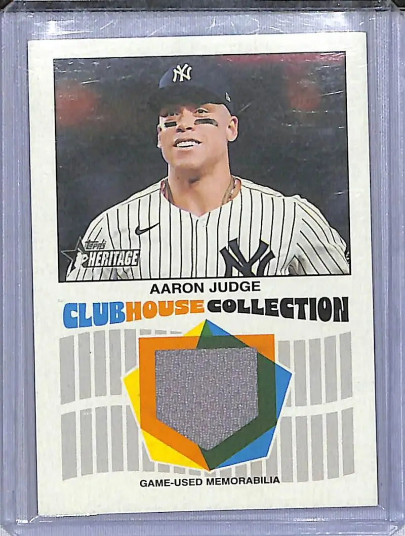 2026 Topps Heritage Clubhouse Collection #CCR-AJ Aaron Judge NM-MT MEM New York Yankees - Baseball Card Single