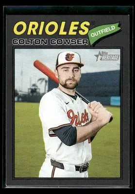 2026 Topps Heritage Colton Cowser #338 Dark Gray Baltimore Orioles - Baseball Card Single