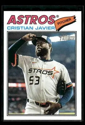 2026 Topps Heritage Cristian Javier #330 Houston Astros - Baseball Card Single