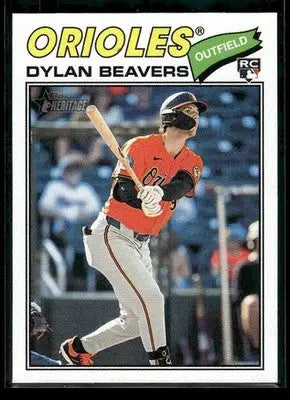 2026 Topps Heritage Dylan Beavers #48 RC Baltimore Orioles - Baseball Card Single