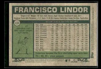 2026 Topps Heritage Francisco Lindor #146 New York Mets - Baseball Card Single