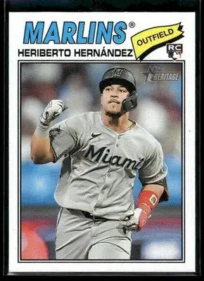 2026 Topps Heritage Heriberto Hernández #323 RC Miami Marlins - Baseball Card Single