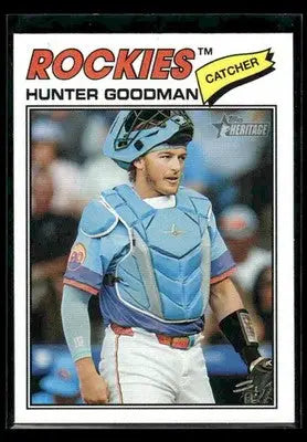 2026 Topps Heritage Hunter Goodman #346 Colorado Rockies - Baseball Card Single