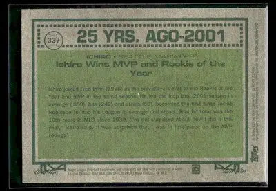 2026 Topps Heritage Ichiro #337 Chrome Seattle Mariners - Baseball Card Single