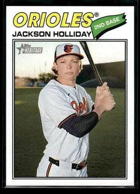 2026 Topps Heritage Jackson Holliday #218 Baltimore Orioles - Baseball Card Single