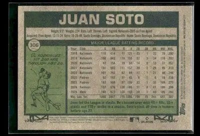 2026 Topps Heritage Juan Soto #306 New York Mets - Baseball Card Single