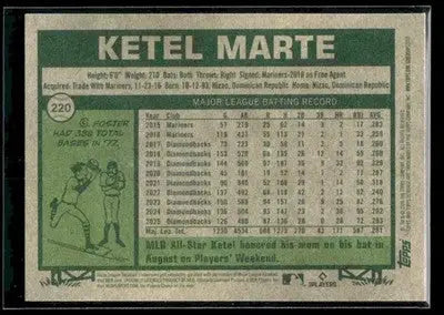 2026 Topps Heritage Ketel Marte #220 Arizona Diamondbacks - Baseball Card Single