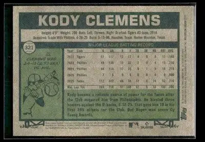 2026 Topps Heritage Kody Clemens #321 Minnesota Twins - Baseball Card Single