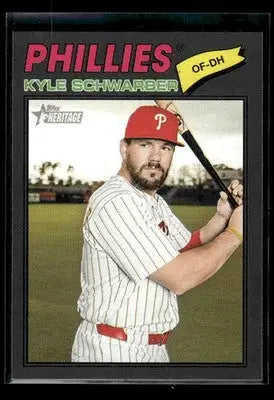 2026 Topps Heritage Kyle Schwarber #159 Dark Gray Philadelphia Phillies - Baseball Card Single