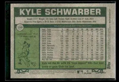 2026 Topps Heritage Kyle Schwarber #159 Dark Gray Philadelphia Phillies - Baseball Card Single