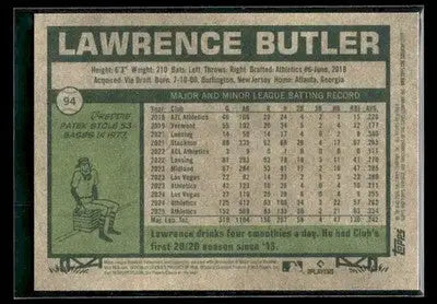 2026 Topps Heritage Lawrence Butler #94 Athletics - Baseball Card Single