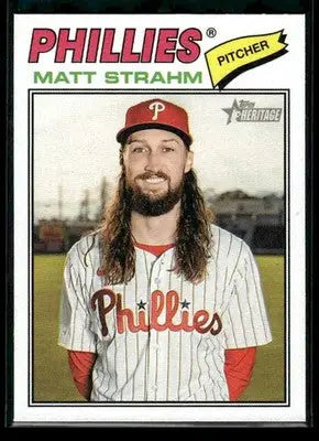 2026 Topps Heritage Matt Strahm #193 Philadelphia Phillies - Baseball Card Single