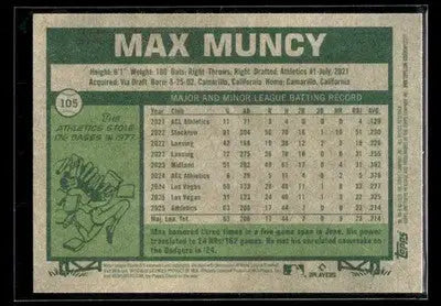 2026 Topps Heritage Max Muncy #105 Athletics - Baseball Card Single