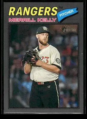 2026 Topps Heritage Merrill Kelly #316 Dark Gray Texas Rangers - Baseball Card Single