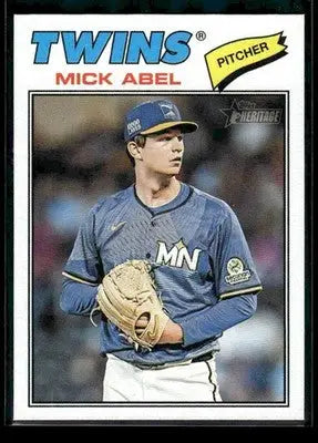 2026 Topps Heritage Mick Abel #292 Minnesota Twins - Baseball Card Single