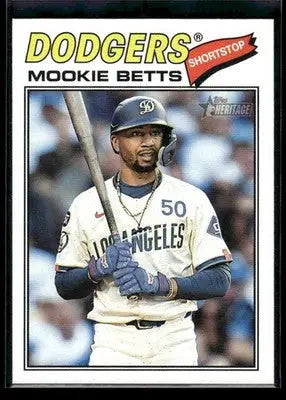 2026 Topps Heritage Mookie Betts #12 Los Angeles Dodgers - Baseball Card Single