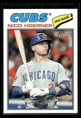 2026 Topps Heritage Nico Hoerner #28 Chicago Cubs - Baseball Card Single