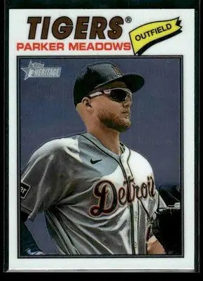 2026 Topps Heritage Parker Meadows #208 Chrome Detroit Tigers - Baseball Card Single