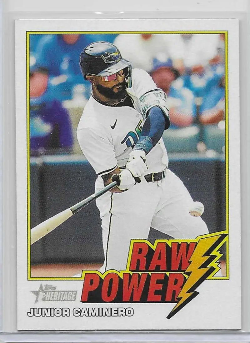 2026 Topps Heritage Raw Power RP-JCA Junior Caminero Tampa Bay Rays D-6 - Baseball Card Single
