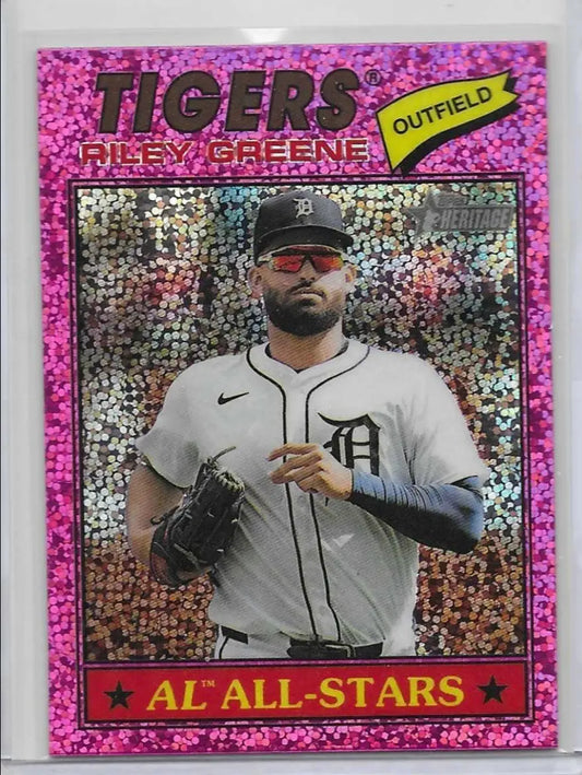 2026 Topps Heritage Riley Greene Pink Sparkle #152 (C-1) - Baseball Card Single