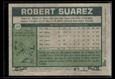 2026 Topps Heritage Robert Suarez #174 San Diego Padres - Baseball Card Single