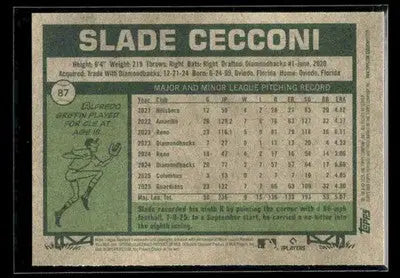 2026 Topps Heritage Slade Cecconi #87 Cleveland Guardians - Baseball Card Single