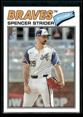 2026 Topps Heritage Spencer Strider #41 Atlanta Braves - Baseball Card Single