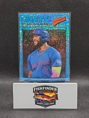 2026 Topps Heritage - Starling Marte #213 - Light Blue Sparkle - Mets - Baseball Card Single