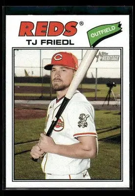 2026 Topps Heritage TJ Friedl #296 Cincinnati Reds - Baseball Card Single