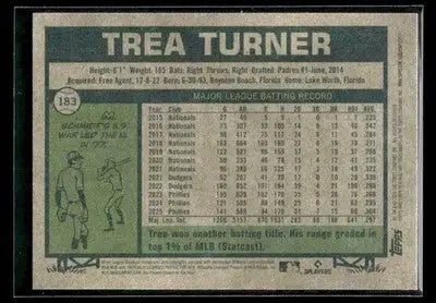 2026 Topps Heritage Trea Turner #183 Philadelphia Phillies - Baseball Card Single