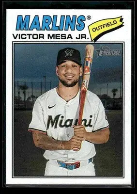 2026 Topps Heritage Victor Mesa Jr. #257 Miami Marlins - Baseball Card Single
