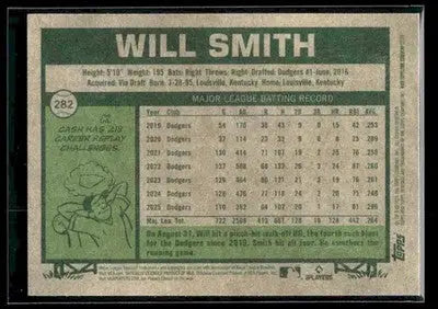 2026 Topps Heritage Will Smith #282 Los Angeles Dodgers - Baseball Card Single